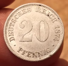 Moneta 20 Pfennig 1874