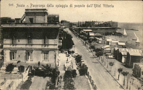 Cartolina epoca anzio vista - d'epoca,