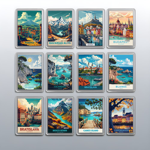 Acrylic travel city holiday - acrylic,