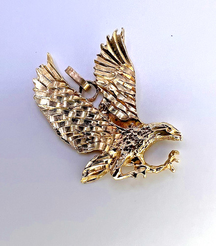 Ciondolo aquila volante oro - in,