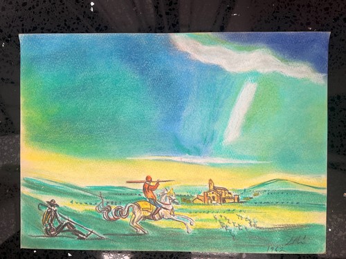 Salvador dali drawing paper - drawing,