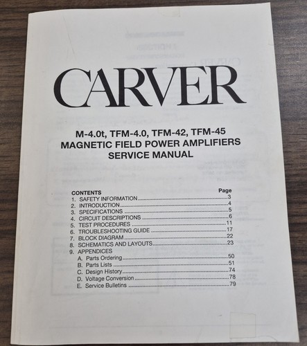 Carver tfm 4 0 - m-4.0t,, tfm-4.0