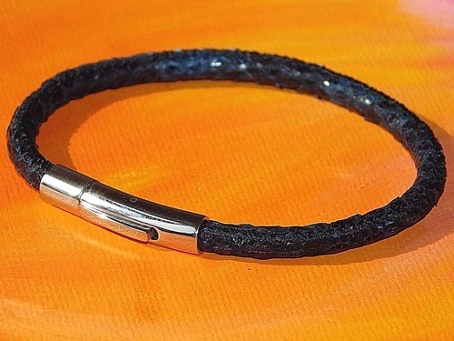 4mm blu pelle serpente - 4mm,