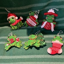 Bucilla Hoppy Holidays rane animali decorazioni natalizie in feltro set di 6