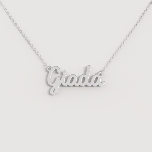 Collana nome donna acciaio - collana,
