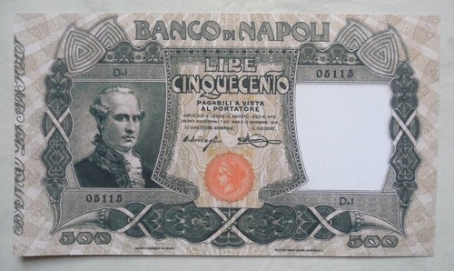 500 lire banco napoli - lire, di