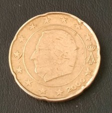 20 centesimi belgio 2000 con errori di conio