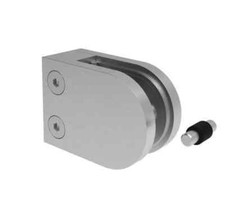 Supporto IN Vetro Tondo Morsetto 63x45 Mod 22 Acciaio Inox Semicerchio Ringhiere