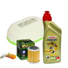 KIT/TAGLIANDO YAMAHA TT 350 1986/1989 CASTROL 10W40 FILTRI OLIO ARIA CANDELA