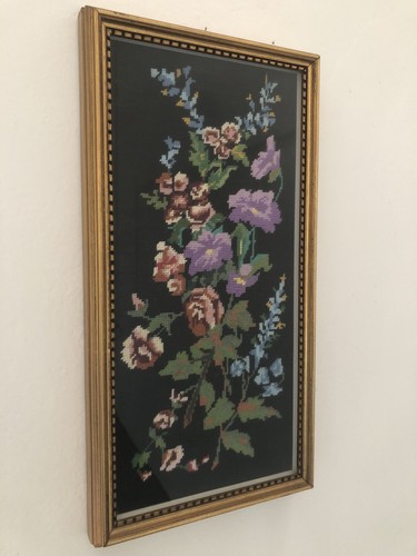 Quadro vintage ricamo - vintage,
