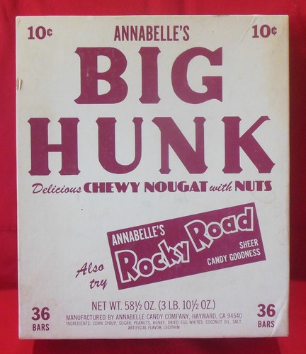 Annabelle big hunk candy - hunk, 10¢