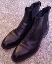 Stivaletto nero da uomo  in pelle Sergio Rossi Tg. 45