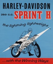 AERMACCHI HARLEY-DAVIDSON - SPRINT H 250 - MANIFESTO 50X60