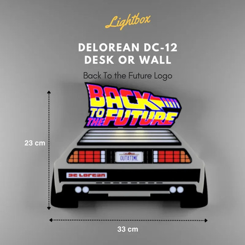 Lampada delorean ritorno - delorean, al
