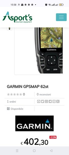Garmin gpsmap 62st perfetto - garmin,