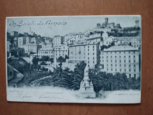 Genova piazza acquaverde 1900 - -piazza,