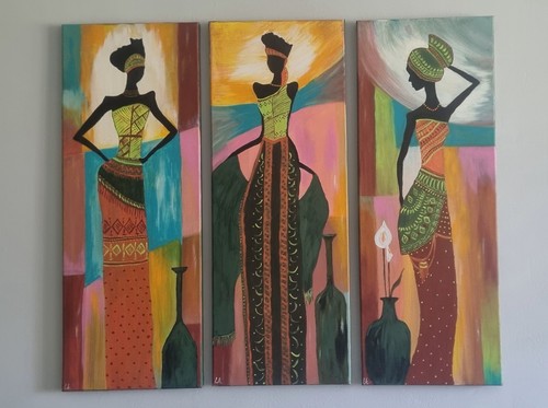 Donna africana set - set, quadri