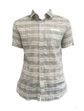 Camicia A Maniche Corte Grigia