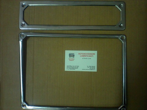 Cornice targa cromata fiat 500 - cornice,