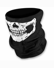HALLOWEEN TESCHIO VISO FASCIA TUBOLARE PASSAMONTAGNA NERO MOTO BICI CASCO 