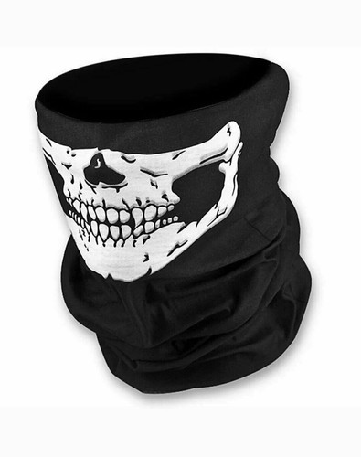 Bandana teschio viso - viso, nera