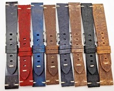 Cinturino made in Italy vero cuoio effetto invecchiato 20/16 22/18 vintage style