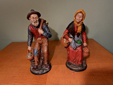 2 Vintage 1940's Chalkware