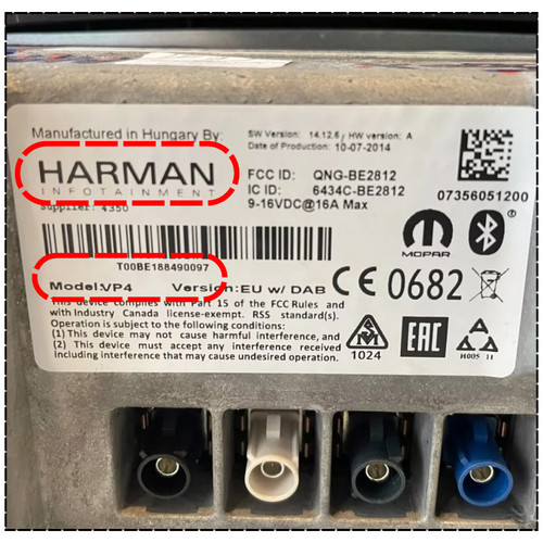 Codice sblocco harman vp4 - codice,