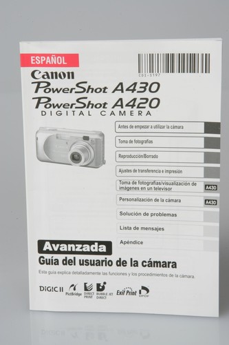 Canon powershot a430 - a430, a420