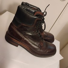 Prada Men Brown Leather Combat
