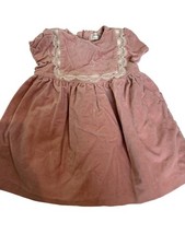 Vestito Mayoral Bambina 12 Mesi Rosa Velluto Pizzo Bordo Manica Corta Spagna Bambino