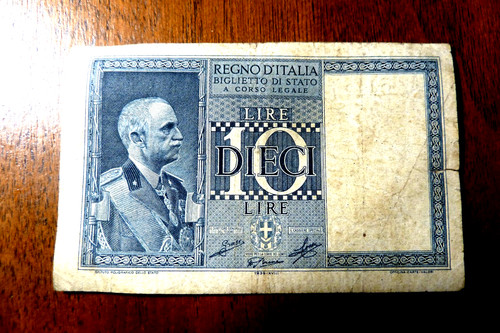 Banconota italia lire - italia,