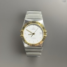 Omega Constellation Ref.1448/431.6 Data Acciaio Argento Oro Quarzo Orologio Uomo