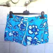 Pantaloncini shorts bermuda costume boxer mare piscina fiori fiorato azzurro cel
