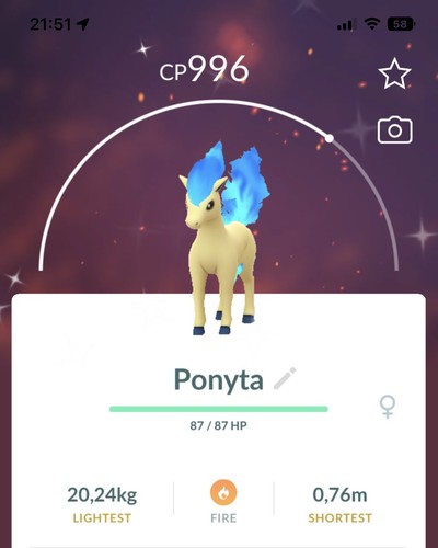 Shiny ponyta pokemon gen1 - ponyta, go