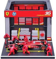 Set Diorama Pit Stop 1:43 Bburago Ferrari SF-24 Leclerc 2024