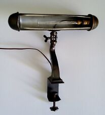 ANTICA ORIGINALE LAMPADA DA PIANOFORTE OTTONE CON MORSETTO  ANNI 20 1920s