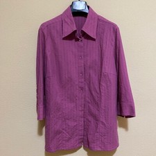 Elena Mirò Camicia Donna Viola Taglia Comoda IT 43 Made in Italy Elegante Chic