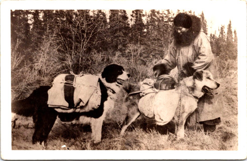 Alaskan eskimo his sled - eskimo, &