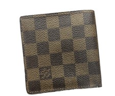 Portafoglio Louis Vuitton Marco leather small bag Damier Ebane Con Portamonete