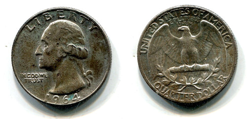 Quarter dollar usa 1964 - dollar,