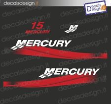 Adesivi motore marino fuoribordo Mercury 15 cv  gommone barca stickers