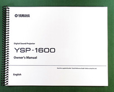 Yamaha YSP-1600 Instruction Manual: Full Color 76 Pages & Protective Covers!