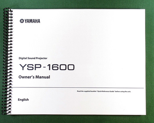 Yamaha ysp 1600 instruction - ysp-1600,