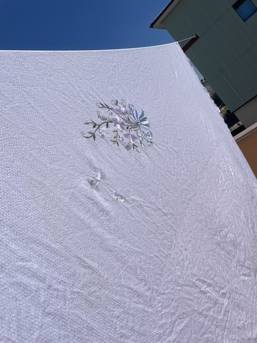 Coperta cotone ricamo - in,