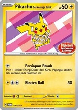 Pikachu berkemeja batik - batik,