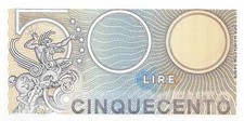 Banconota Italia 500 Lire