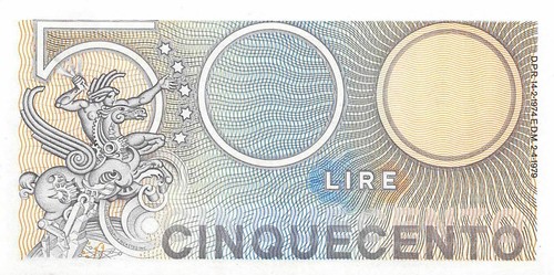 Banconota italia 500 lire - banconota,