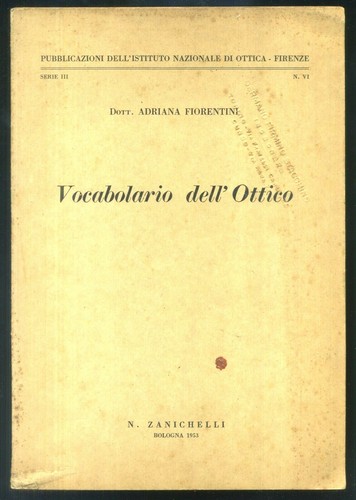 Vocabolario dell ottico - vocabolario,