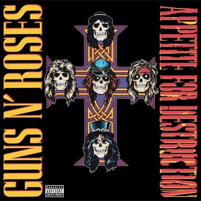 Vinyle guns roses - roses,